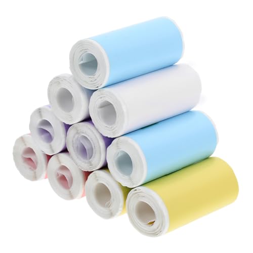 DIYEAH 10 Rollen Wärme Aufkleber Papierrolle Selbstklebende Mini-druckerpapier Tragbare Fotopapier Thermalpapier Für Diy-journals Notizen Etiketten von DIYEAH