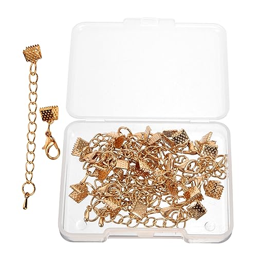 DIYEAH 10 Satz Selbstgemacht Schmuck Zubehör Goldene Enden Clips Karabiner Kettenringe Verschlüsse für Armbänder und Schmuckherstellung für Kreative Bastelprojekte von DIYEAH