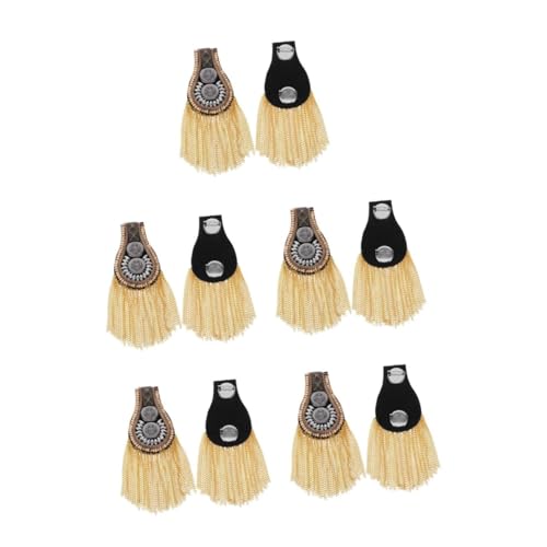 DIYEAH 10 Stck. Metal Epaulet Schulter Abzeichen mit Quaste und Kette Robuste Schulterdekoration für Partys Hochzeiten Bälle Vielseitig Kombinierbar und Abnehmbar von DIYEAH