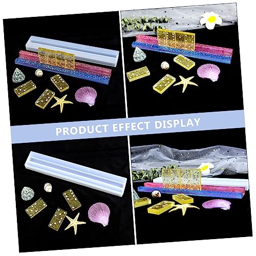 DIYEAH 10 Stck. Teiliges Domino-ständer-silikonform- Flexible Gießform für DIY Resin-handwerk Antihaftbeschichtet Leicht zu Reinigen Langlebig und Praktisch für Kreative Bastelprojekte von DIYEAH