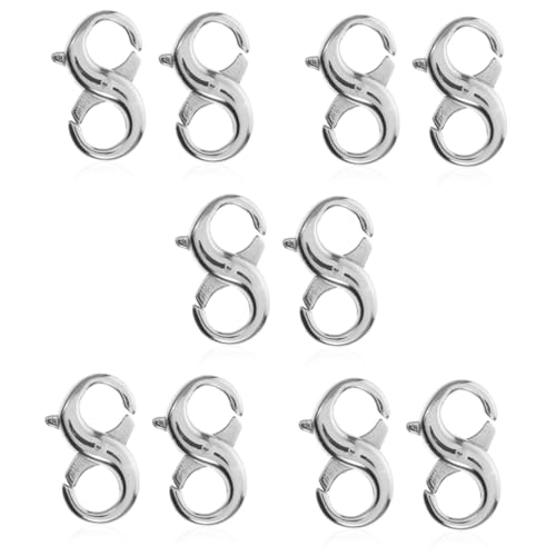 DIYEAH 10 Stk. Teiliges Schmuckverbinder Verschleißfestem Titansstahl Doppelseitige Kettenverschlüsse für Diy Halsketten und Armbänder Kompakt Leicht Langlebig für Schmuckherstellung und von DIYEAH