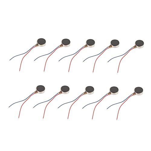 DIYEAH 10 Stück 1 Vibrations -Motorzubehör Kreativ Mini Mikro kleiner Motor Motorteile Gleichspannungs Motor Vibrationsmotor kleine Motoren Kupferring Black von DIYEAH