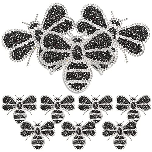 DIYEAH 10 Stück Bienen Aufnäher Schwarz für Kleidung Hüte und Taschen Verschleißfest zum Aufbügeln Diy Dekoration und Reparatur Patches von DIYEAH