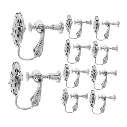 DIYEAH 10 Stück Bolzenohrringe ohrring haken ohrring zubehör Ohrringe poliert Ohrringe für besondere Anlässe Ohrring Schmuck DIY-Werkzeuge für Ohrringe Ohrringteile Ohrhaken Metall Silver von DIYEAH