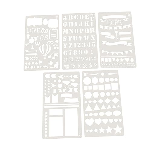 DIYEAH 10 Stück DIY Schablonen für Kreative Malerei Wiederverwendbare Handbuch Vorlagen mit Hollow für Scrapbooking Tagebuch und Heimdekoration von DIYEAH