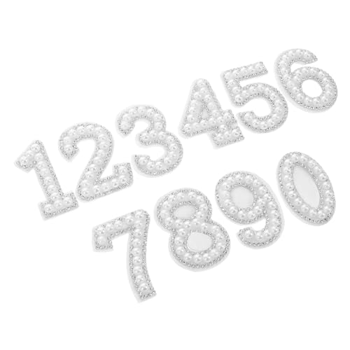 DIYEAH 10 Stück Digitale Perlen Strass Aufkleber Stoff Zahlenaufkleber Aufnäher Zahlenaufkleber Stickerei Zahlen Patches Aufnäher Applikationen Zahlen Nähapplikationen Weißes DIYEAH 10 Stück Digitale Perlen Strass Aufkleber Stoff Zahlenaufkleber Aufnäher Zahlenaufkleber Stickerei Zahlen Patches Aufnäher Applikationen Zahlen Nähapplikationen Weißes von DIYEAH