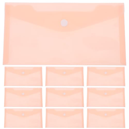 DIYEAH 10 Stück Dokumententasche Mit Schnappverschluss Durchsichtige Dokumentenhüllen Tasche Für Dokumententaschen Aktentaschen Für Die Schule Dokumentordner Rosa von DIYEAH