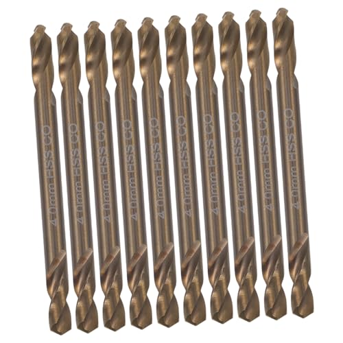 DIYEAH 10 Stück Doppelkopfbohrer industriell Twist Kobaltbohrer verdrehte Bohrer Schlüssel Bohren Metallbohrer für Stahl Bohrer aus gehärtetem Metall Kobaltstahl Golden von DIYEAH
