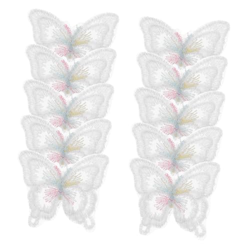 DIYEAH 10 Stück Doppellagige Schmetterling Aufnäher Stickerei Applikationen zum Nähen für DIY Hochzeitskleider Kleidung Schuhe Hüte Taschen Verzierung DIYEAH 10 Stück Doppellagige Schmetterling Aufnäher Stickerei Applikationen zum Nähen für DIY Hochzeitskleider Kleidung Schuhe Hüte Taschen Verzierung von DIYEAH