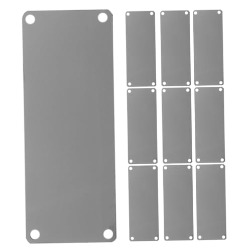 DIYEAH 10 Stück Edelstahl Gravur Blanko Schilder Dicke mit Löchern Rostfrei Vielseitig für DIY Türschilder Personalisierte Namensschilder Wetterbeständige Metallschilder Außen DIYEAH 10 Stück Edelstahl Gravur Blanko Schilder Dicke mit Löchern Rostfrei Vielseitig für DIY Türschilder Personalisierte Namensschilder Wetterbeständige Metallschilder Außen von DIYEAH