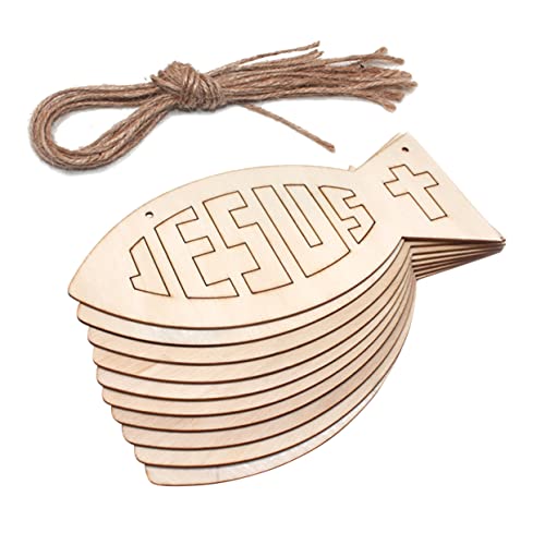 DIYEAH 10 Stücke Holz Stücke Fisch Holz Stücke Hause Dekoration DIYEAH 10 Stücke Holz Stücke Fisch Holz Stücke Hause Dekoration von DIYEAH