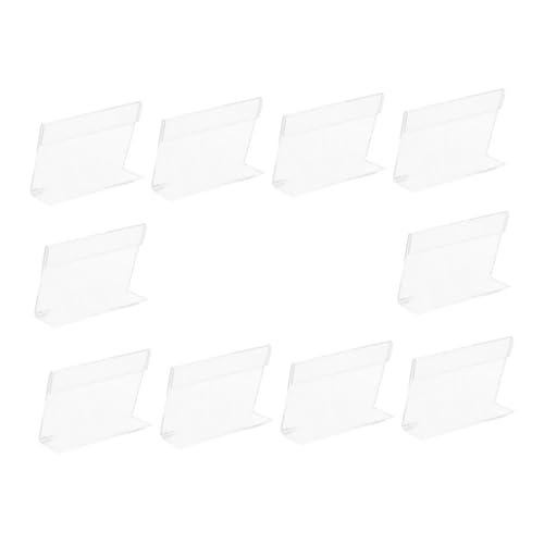 DIYEAH 10 Stück Förmige Preisschilder aus Acryl Preisdisplay Halter für Einzelhandel Vielseitig Einsetzbar für Werbung Etiketten und Banner von DIYEAH