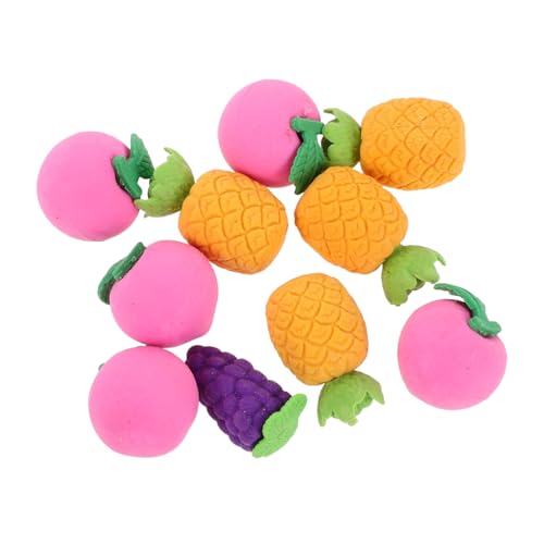 DIYEAH 10 Stück Früchte Radiergummi Fruchtförmige Radiergummis radiergummi niedliche Kawaii Eraser Obstgummi tpr von DIYEAH