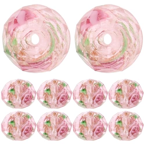 DIYEAH 10 Stück Glasperlen Kleine Farbige Spacer Beads für DIY Schmuckherstellung Handgefertigte Armbänder und für Kreative Bastelprojekte von DIYEAH