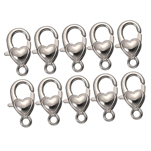 DIYEAH 10 Stück Herz Lobster Clips Legierung Diy Schlüsselanhänger Zubehör Silber für Schmuckherstellung Taschenverschluss und Bastelprojekte DIYEAH 10 Stück Herz Lobster Clips Legierung Diy Schlüsselanhänger Zubehör Silber für Schmuckherstellung Taschenverschluss und Bastelprojekte von DIYEAH