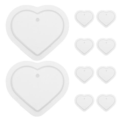 DIYEAH 10 Stück Herz-harz-silikonformen, Herzförmige Gussform Für Schmuck, Epoxidharz, Valentinstag, Diy-charms, Basteln, Anhänger, Schlüsselanhänger, Herstellung von DIYEAH