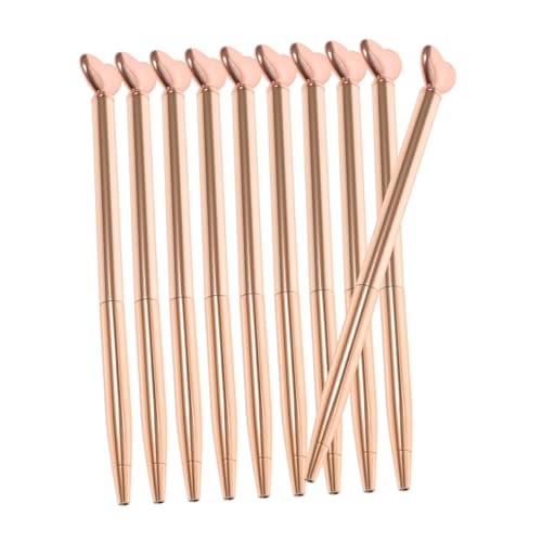 DIYEAH 10 Stück Herzförmige Kugelschreiber für Frauen Nachfüllbare Elegante Stifte mit als Hochzeitsgeschenk für Partys Roségold von DIYEAH