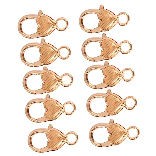 DIYEAH 10 Stück Herzförmiger Teiliges Lobster Claw Clasp Hochwertiger Vintage für Taschen Schmuckherstellung und Diy Arbeiten von DIYEAH