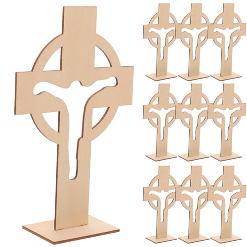 DIYEAH 10 Stück Holzkreuze Zum Basteln Stehende Kreuze Holztischkreuz Unfertige Holzkreuze Für Tafelaufsätze DIYEAH 10 Stück Holzkreuze Zum Basteln Stehende Kreuze Holztischkreuz Unfertige Holzkreuze Für Tafelaufsätze von DIYEAH
