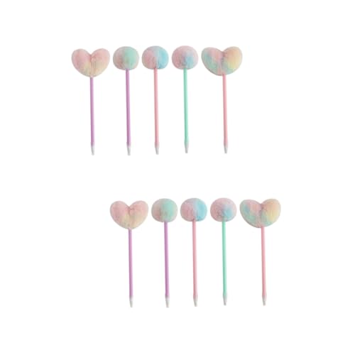 DIYEAH 10 Stück Kugelschreiber mit Flauschigen Herz Pompons Niedliche Bunte Schreibstifte Glattes Schreiben Kreative Geschenkidee für Schüler und Freunde DIYEAH 10 Stück Kugelschreiber mit Flauschigen Herz Pompons Niedliche Bunte Schreibstifte Glattes Schreiben Kreative Geschenkidee für Schüler und Freunde von DIYEAH