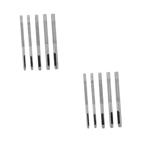 DIYEAH 10 Stück Lederstanzwerkzeug Klein Schneiden Grommet Gürtellochmacher Locher Für Löcher Industriell Werkzeug Zum Stanzen Von Gürtellöchern Schlag-kit Hole Punch Tool Silber Stahl von DIYEAH