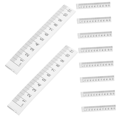DIYEAH 10 Stück Lineal aus Papier maßband Papierlineal Bandkörper messen Stoffbandmaß für Körpermaße Quilling-Zubehör aus Papier Lineal zum Zerreißen von Papier Weiß von DIYEAH