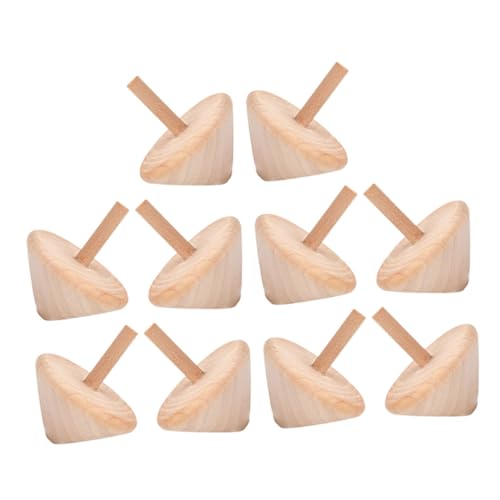 DIYEAH 10 Stück Malenspiralen Mini-Gyro kleine Spielsachen Kinderversorgung unvollendeter Kinderkreisel DIY Malerei Kreisel lustiger Kinderkreisel hölzern von DIYEAH