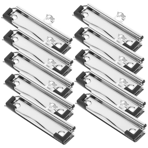 DIYEAH 10 Stück Metall Clipboard Clips Starke Schreibtafeln für Schule Büro Vielseitig Einsetzbare Klemmen für Notizen Fotos und Memos Langlebig und Einfach zu Verwenden von DIYEAH