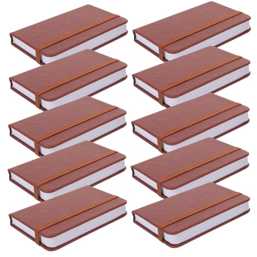 DIYEAH 10 Stück Mini-Taschennotizblock – A7 kleines Hardcover-Notizbuch, tragbar, mit Lesezeichen – Tagebuch, Notizbuch, Tagesplaner für Notizen, Zeitplanung von DIYEAH