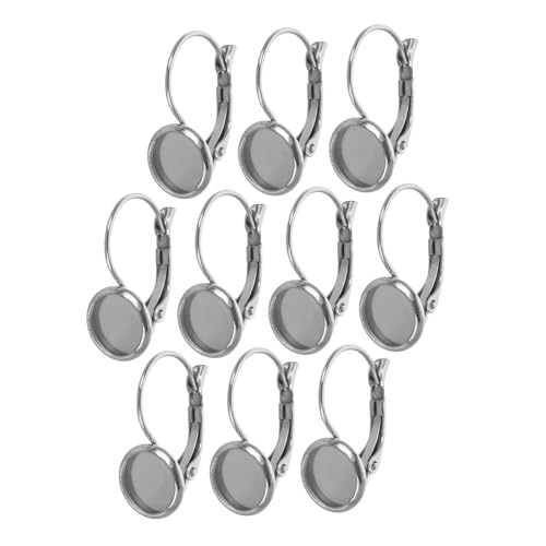 DIYEAH 10 Stück Ohrhaken mit Ohrhaken Rohlinge für DIY Schmuckherstellung Basis mit Anhängerfassung Komfortabel und Hautfreundlich zum Basteln von Ohrringen von DIYEAH