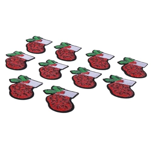 DIYEAH 10 Stück Pailletten -weihnachts -stoffaufkleber Patch Fälschung Name Kind Applikationen Also Weihnachten Schwarz Herstellung Material Schienbein Drinnen Schnell Multipack Glänzend von DIYEAH