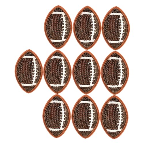 DIYEAH 10 Stück Rugby Patches mit Glitzer Bügelbare Bestickte Applikationen für Kleidung Hüte und Jeans Multifunktionale Patches für Kreative Diy Projekte von DIYEAH
