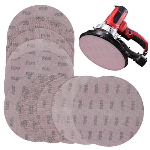 DIYEAH 10 Stück Sandpapier Streugut Malen Klettschleifpapier Polieren Trockenbau-schleifgitter Wand Schleifscheiben Schleifpapier Runden Bußgeld Unterlage Haken Grey Aluminiumoxid von DIYEAH