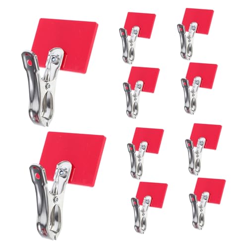 DIYEAH 10 Stück Schildhalter Für Die Theke Im Einzelhandel, Warenschild-display-klemme, Kleiderständer-schild, Preisanzeigetafel, Leere Preisschilder Für Den Einzelhandel von DIYEAH