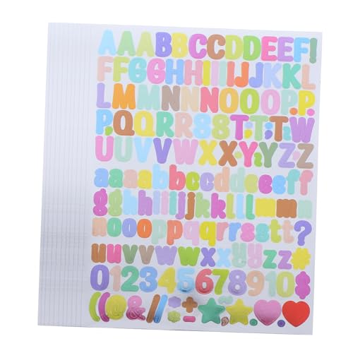 DIYEAH 10 Stück Selbstklebende Buchstaben und Zahlenaufkleber Vinyl Aufkleber für Wasserflaschen Scrapbooking Adressetiketten und Kreative Projekte und Vielseitig Einsetzbar von DIYEAH