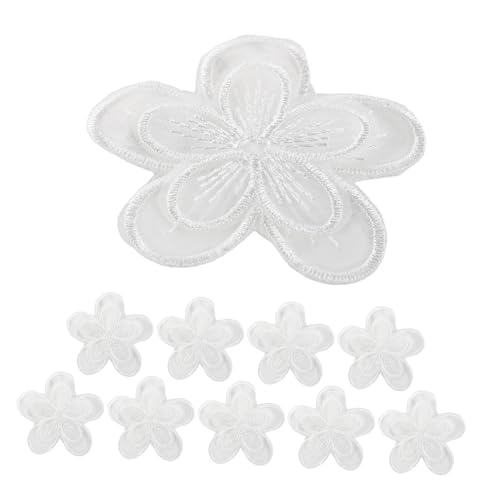 DIYEAH 10 Stück Selbstklebende Organza Patches Reparatur für Röcke und Spitzenkleider Bestickte Stoff Applikationen für Diy Projekte und Kreative Kleidung von DIYEAH