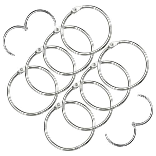 DIYEAH 10 Stück Spaltring Buchseite Ö Offener Kreisring Ringe Buchbindung Stichworte Ringbuch Schlüssel Papierring Klein Bindering Für Den Täglichen Gebrauch Ringklemme Metall Ring Eisen von DIYEAH