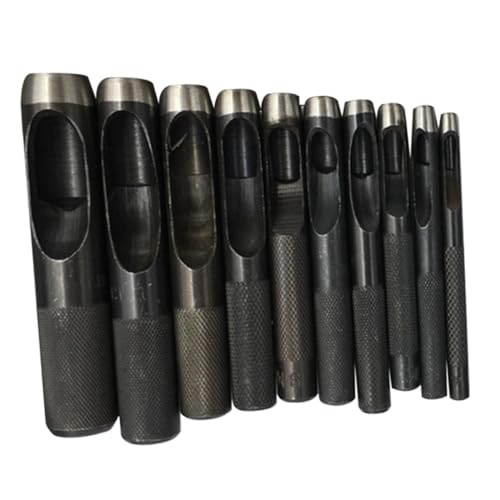 DIYEAH 10 Stück Teiliges Carbon Stahl Hohl Lochstanzer Präzisions Handwerk Lochschneider für Gürtel Handtaschen Canvas Textilien DIYEAH 10 Stück Teiliges Carbon Stahl Hohl Lochstanzer Präzisions Handwerk Lochschneider für Gürtel Handtaschen Canvas Textilien von DIYEAH