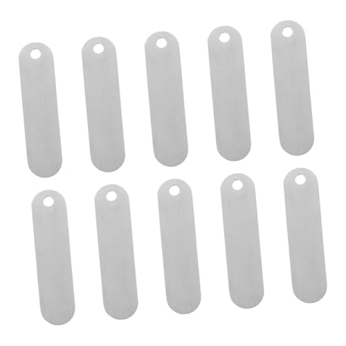 DIYEAH 10 Stück Teiliges Flache Blanko Metallnummernschilder mit Gravierbare Id Tags für Schlüsselanhänger Robuste Kennzeichenschilder zur Einfachen Personalisierung und DIYEAH 10 Stück Teiliges Flache Blanko Metallnummernschilder mit Gravierbare Id Tags für Schlüsselanhänger Robuste Kennzeichenschilder zur Einfachen Personalisierung und von DIYEAH