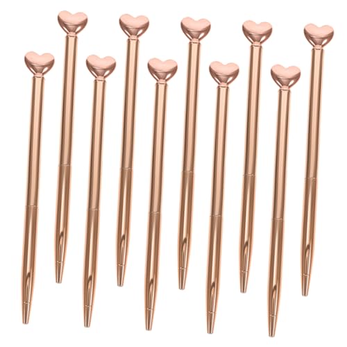 DIYEAH 10 Stück Teiliges Herzform Kugelschreiber Roségold Metall Kugelschreiber mit Glatter für Hochzeiten Valentinstag und Bürobedarf Romantische Geschenkidee für Feiern DIYEAH 10 Stück Teiliges Herzform Kugelschreiber Roségold Metall Kugelschreiber mit Glatter für Hochzeiten Valentinstag und Bürobedarf Romantische Geschenkidee für Feiern von DIYEAH