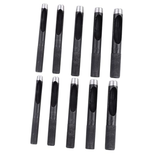 DIYEAH 10 Stück Teiliges Lederlochstanzen- Vanadium-stahl Runde Lochgröße Professionelles Diy-werkzeug für Gürtel Lederhandwerk Handtaschen Canvas Einfache Anwendung mit Hammer von DIYEAH