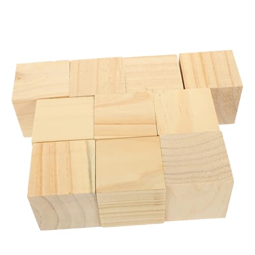 DIYEAH 10 Stück Teiliges Naturbelassene Holzquader aus Hochwertigem Birkenholz Präzise Geschnittene Glatte DIY Holzwürfel für Bastelprojekte Malen Gravieren und Modellbau von DIYEAH