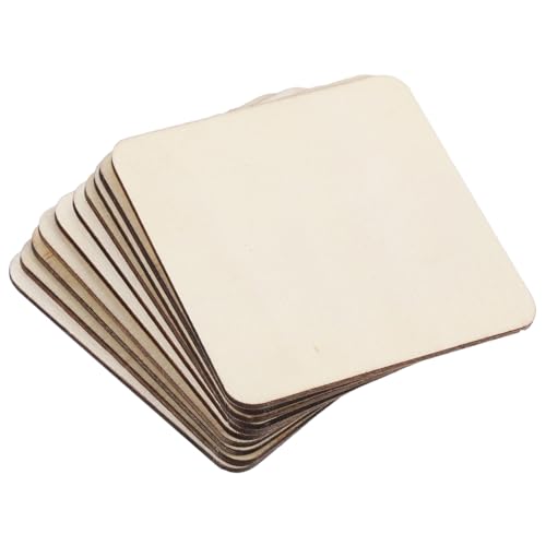 DIYEAH 10 Stück Teiliges Naturbelassene Quadratische Holzscheiben Unbehandelte Holzausschnitte für DIY Basteln Scrapbooking Streudeko und Heimdekoration DIYEAH 10 Stück Teiliges Naturbelassene Quadratische Holzscheiben Unbehandelte Holzausschnitte für DIY Basteln Scrapbooking Streudeko und Heimdekoration von DIYEAH