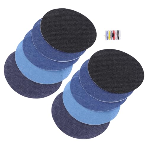 DIYEAH 10 Stück Teiliges Set Ovale Baumwoll Denim Flicken zum Aufbügeln mit Starkem Haftkleber Nähset für Zusätzliche Fixierung Vielseitig Einsetzbar zur Reparatur und Verschönerung von DIYEAH 10 Stück Teiliges Set Ovale Baumwoll Denim Flicken zum Aufbügeln mit Starkem Haftkleber Nähset für Zusätzliche Fixierung Vielseitig Einsetzbar zur Reparatur und Verschönerung von von DIYEAH