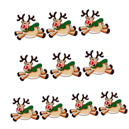 DIYEAH 10 Stück Teiliges Set Weihnachts Stickpatches Einzigartige Applikationen für Kleidung Langlebig und Schön für Festliche Dekorationen und Diy Projekte DIYEAH 10 Stück Teiliges Set Weihnachts Stickpatches Einzigartige Applikationen für Kleidung Langlebig und Schön für Festliche Dekorationen und Diy Projekte von DIYEAH