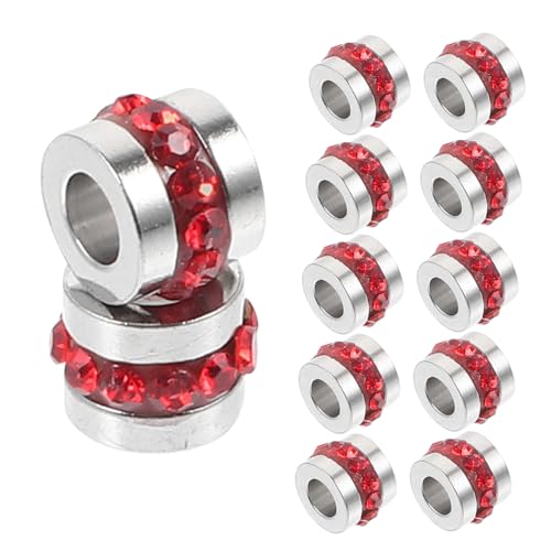 DIYEAH 10 Stück Teiliges Strass Spacer Perlen Rote Rondelle für Armband Schmuckherstellung DIY Zubehör DIYEAH 10 Stück Teiliges Strass Spacer Perlen Rote Rondelle für Armband Schmuckherstellung DIY Zubehör von DIYEAH