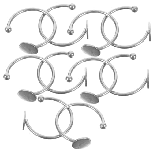 DIYEAH 10 Stück Teiliges Verstellbare Ringrohlinge für Schmuckherstellung DIY Ringe mit Flachem Boden für Kreative Bastelprojekte und Designs DIYEAH 10 Stück Teiliges Verstellbare Ringrohlinge für Schmuckherstellung DIY Ringe mit Flachem Boden für Kreative Bastelprojekte und Designs von DIYEAH