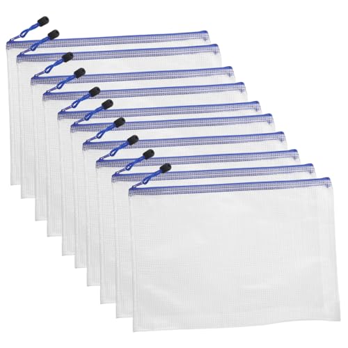 DIYEAH 10 Stück Teiliges Zipper File Organizer Transparente Mesh Dokumententaschen mit Reißverschluss Robuste Aufbewahrungsbeutel für Schule Büro Reise Praktische Täschchen für Dokumente DIYEAH 10 Stück Teiliges Zipper File Organizer Transparente Mesh Dokumententaschen mit Reißverschluss Robuste Aufbewahrungsbeutel für Schule Büro Reise Praktische Täschchen für Dokumente von DIYEAH