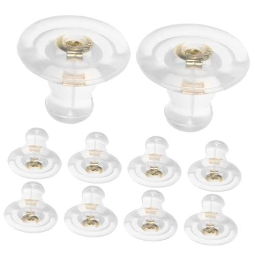 DIYEAH 10 Stück Verschluss-Ohrstecker austauschbar ohrring zubehör Silikon Ohrstecker Unterstützungen Ohrringe für Ohrringrückersatz Ohrringrückseiten im einfachen Stil Kieselgel Golden DIYEAH 10 Stück Verschluss-Ohrstecker austauschbar ohrring zubehör Silikon Ohrstecker Unterstützungen Ohrringe für Ohrringrückersatz Ohrringrückseiten im einfachen Stil Kieselgel Golden von DIYEAH