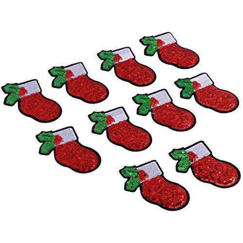 DIYEAH 10 Stück Weihnachtsmotive Pailletten Aufnäher Bügelbilder für Kleidung Dekorative Applikationen für Diy Bastelprojekte zum Aufbügeln und Verzieren von Jeans und Kostümen DIYEAH 10 Stück Weihnachtsmotive Pailletten Aufnäher Bügelbilder für Kleidung Dekorative Applikationen für Diy Bastelprojekte zum Aufbügeln und Verzieren von Jeans und Kostümen von DIYEAH